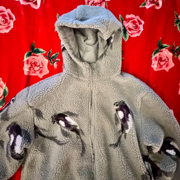 Taylor Swift Speak Now (Taylor’s Version) Koi Fish Sherpa Zip Hoodie M Gray - Picture 12 of 15